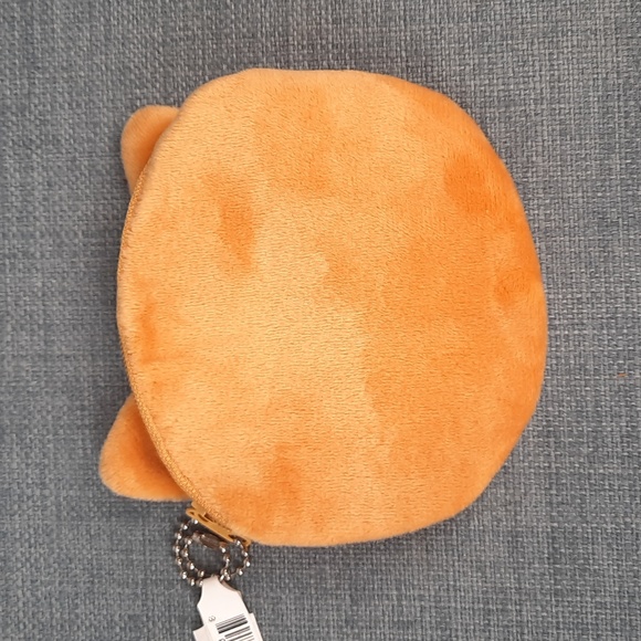 Bug Eyed Sad Grumpy Cat Coin Purse Key Chain Purse Backpack Charm Cute Soft - Picture 2 of 4